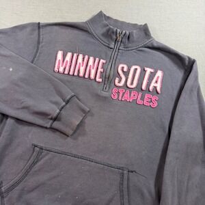 Blue 84 Quarter Zip Sweatshirt Mens Large Grey Good Minnesota Staples‎ Pink